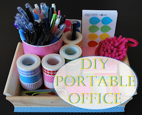 DIY portable office from labelmeorganized.blogspot.com