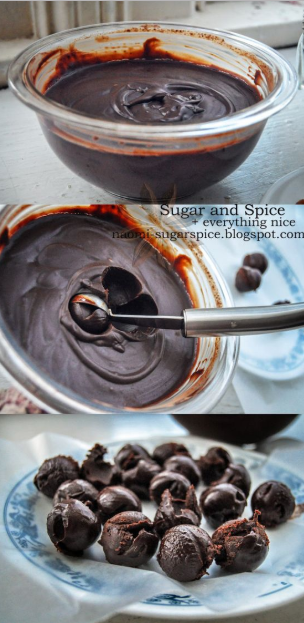 Ah, truffles. The chocolate version of butter. Anyone who knows me knows that I’ve made a few truffles in my day. But this was a bit of a new way of making them, and I thought, 