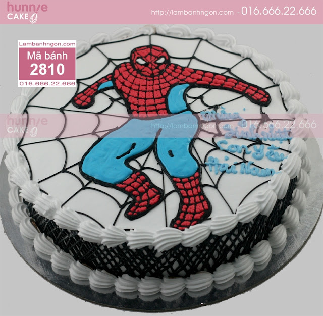 Bánh sinh nhật vẽ hình Spider Man