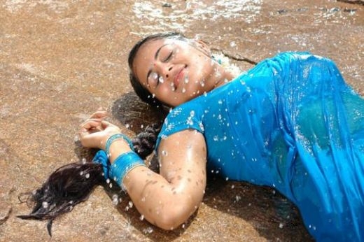 Sindhu Menon in Wet Saree - Hot Photos