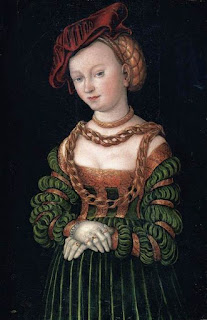 Лукас Кранах (Старший) Lucas Cranach der Ältere (1472 - 1553) -  Портрет юной женщины