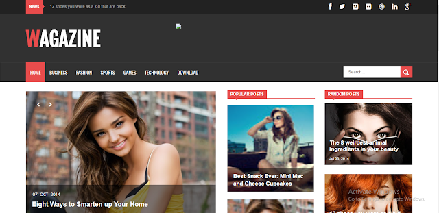 Wagazine Blogger Template