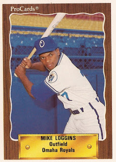 Mike Loggins 1990 Omaha Royals card