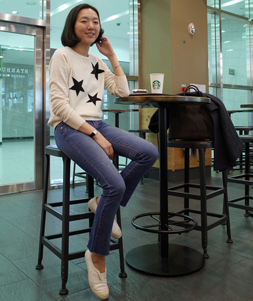 Star Patterned Knit Sweater