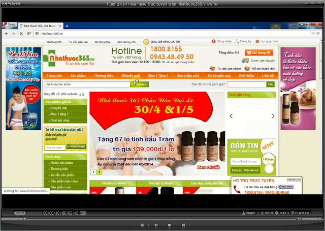 Video hướng dẫn mua hàng tại website Nhathuoc365.vn