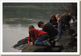 kids exploring