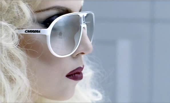 Lady Gaga Glasses. Lady Gaga with the Carrera