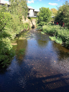 Water of Leith with trees on either side.