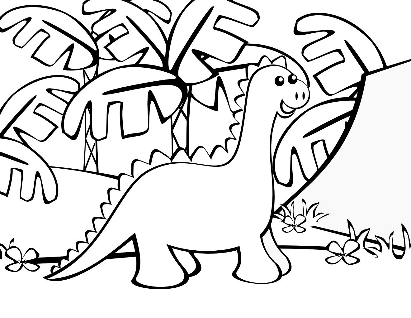 Download Printable Coloring Pages: Dinosaur Coloring Pages