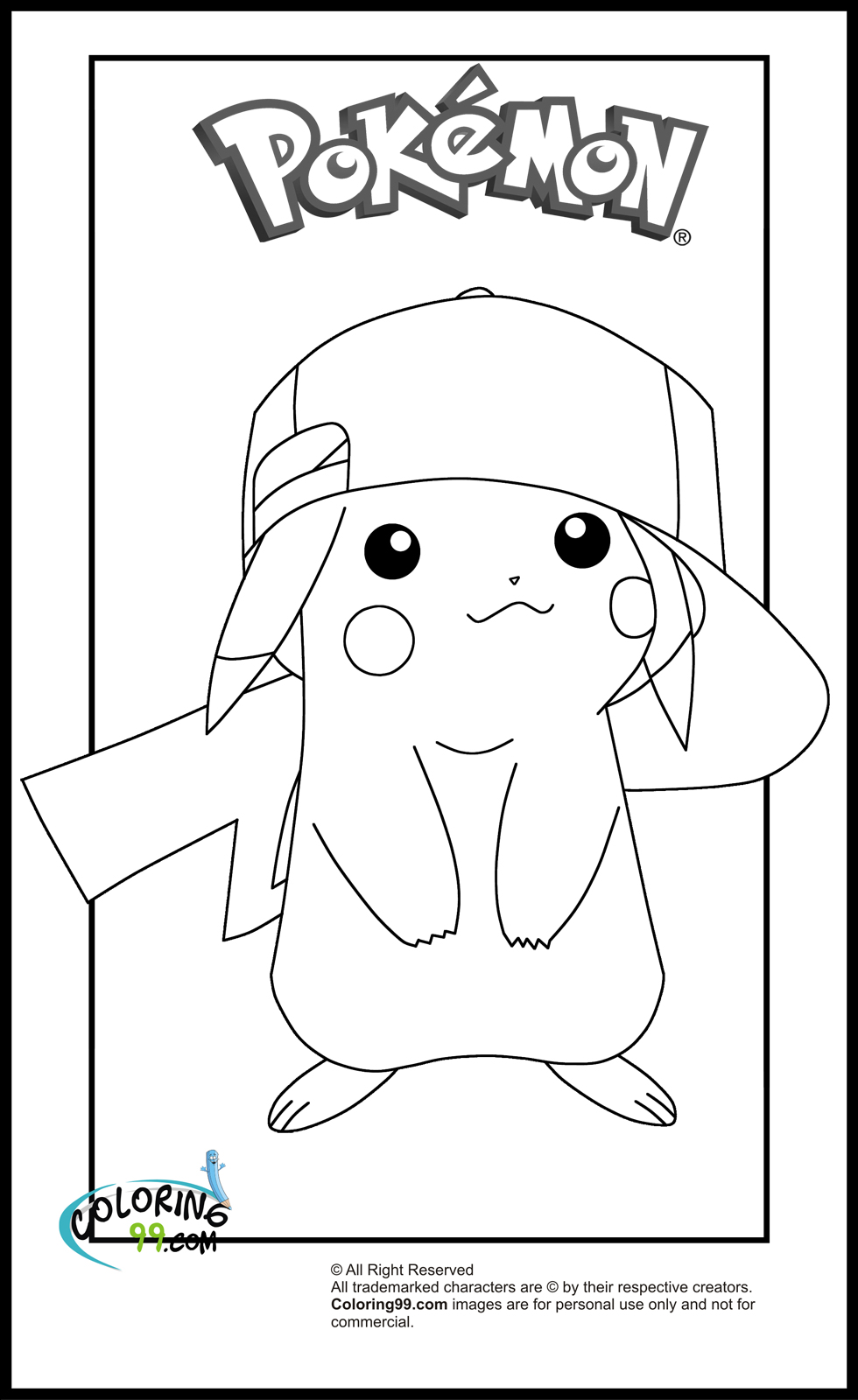 cute pikachu coloring pages