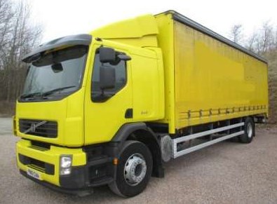 gambar truk box Volvo FE Curtainsider