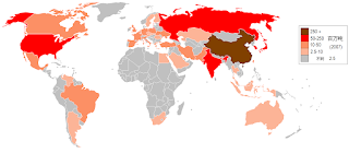 2007'de Dünyadaki çelik üretimi