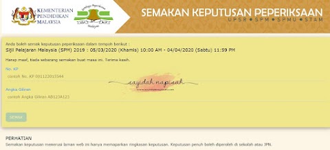 angka giliran spm 2019