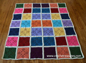free crochet pattern, Victorian Lattice Square