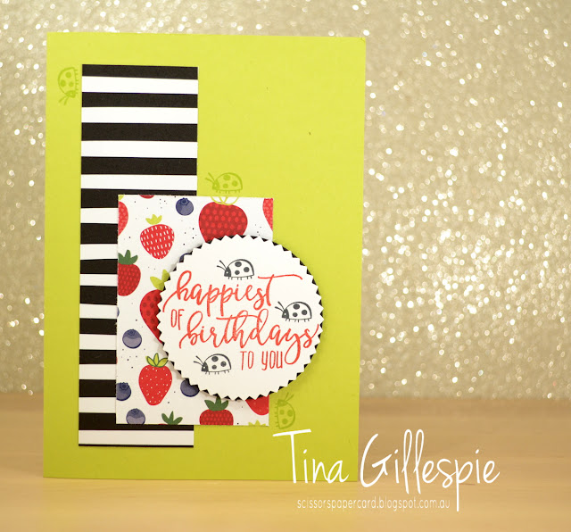 scissorspapercard, Stampin' Up!, Picture Perfect Birthday, Sharing Sweet Thoughts, Tutti-Frutti DSP