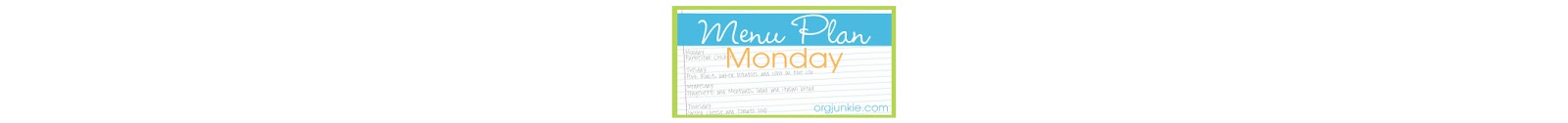 Menu Plan Monday