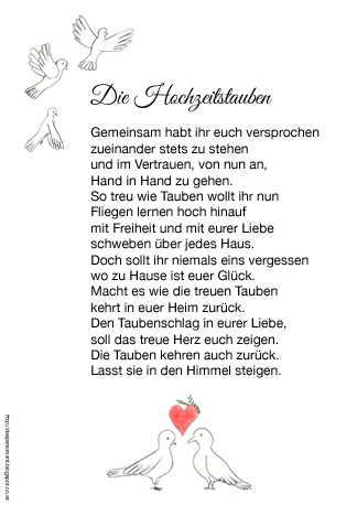 Der Brauch Der Hochzeitstauben Inklusive Gedicht Das Ja Ich Will Moment