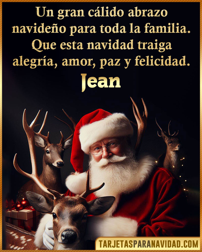 Tarjetas Navideñas personalizadas para Jean