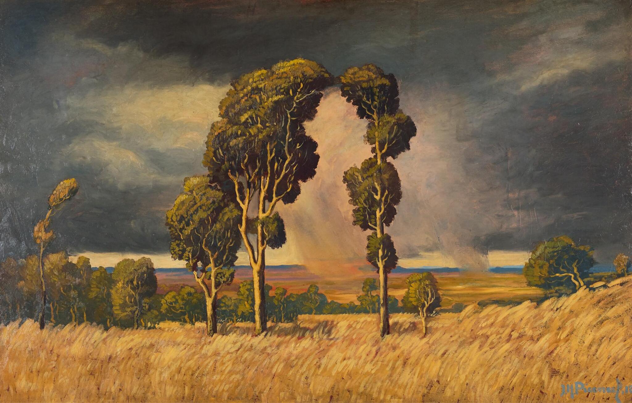 Hendrik-Pierneef-Summer-rain-in-the-Bushveld