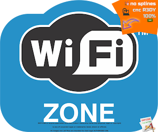 Wi-Fi zone logo cnc dxf. 
