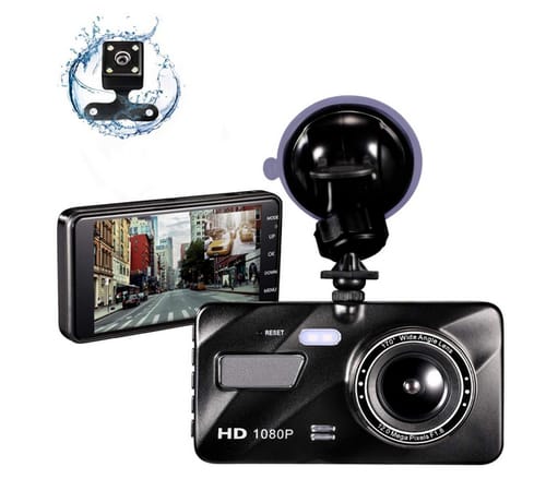 GSSUSA FHD Front and Rear Dual Dash Cam for Cars