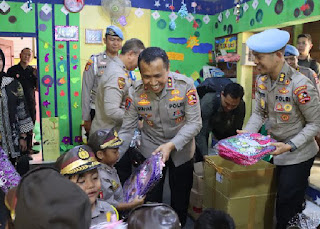TK Gratis Yang Dibangun Polisi di Gunungkidul Dapat Bantuan Dari Kapolri Untuk Murid dan Pengajar