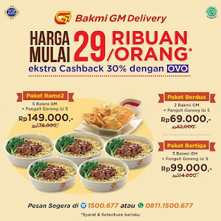 #BakmiGM - #Promo Paket Mulai 29K / Orang + Ekstra Cashback 30% Pakai OVO (s.d 30 Sept 2019)