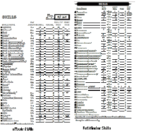 eTools and Pathfinder Skill Blocks