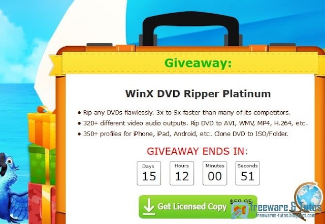 Offre promotionnelle : WinX DVD Ripper Platinum gratuit pendant 15 jours !