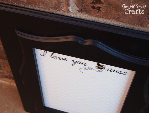 I love you because frame