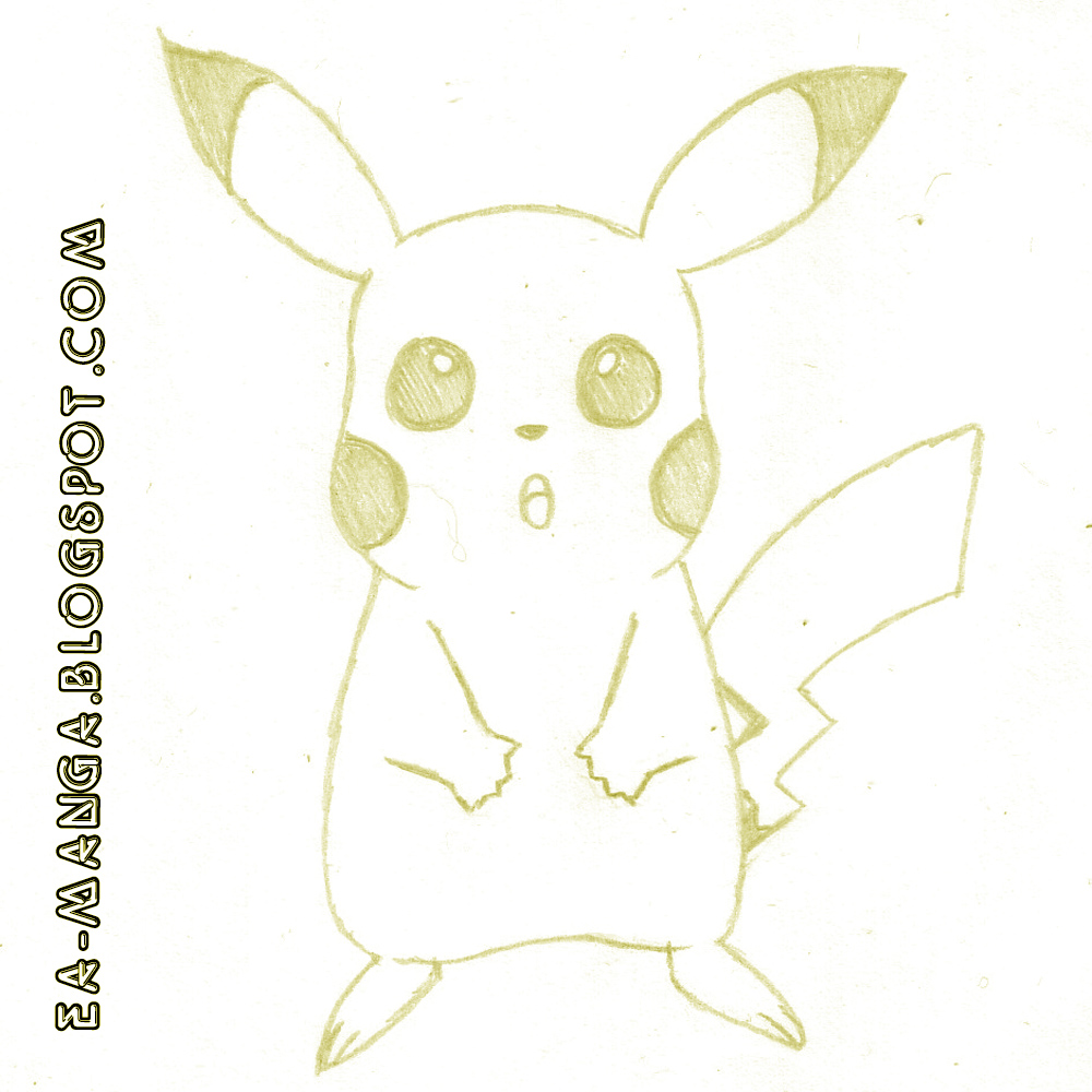 Cara Menggambar Pikachu Manga Council