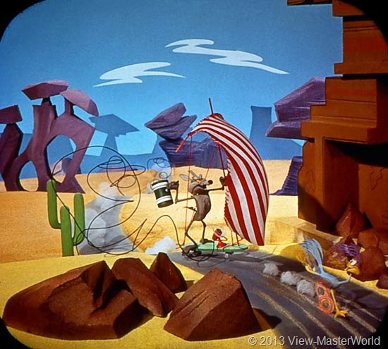 View-Master Beep Beep The Road Runner (B538), Scene 1-4