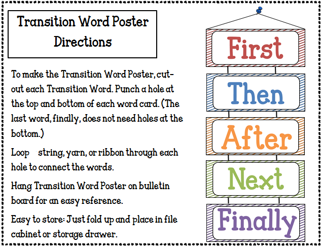 Teacher's Take-Out: Transition Words