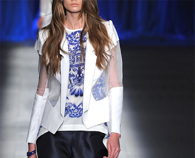 Just Cavalli sheer mesh jacket s/s 2013