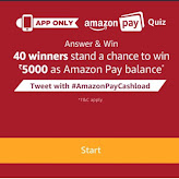(All Answers) Amazon Pay Quiz-Answer & Win Rs.5000 Amazon Pay Balance