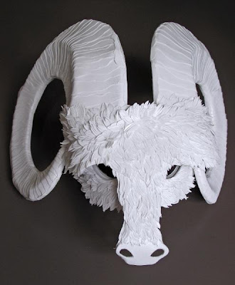 Beautiful Cut Paper Animal Masks by Flurry & Salk. Seen On lolpicturegallery.blogspot.com