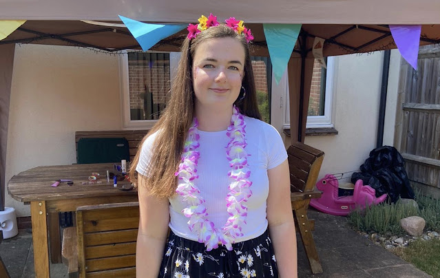 Girl in festival outfit