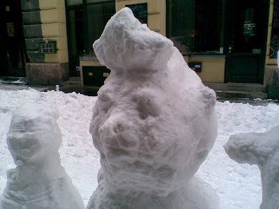 Budapest, snowman, VI. kerület, Hajós utca, blog, Magyarország, street art, hóember     