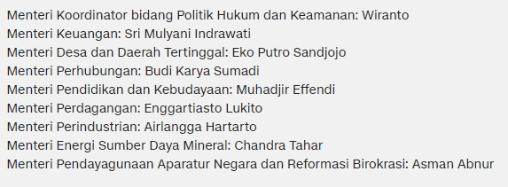 Presiden Kembali Rombak 13 Kementrian, Bu Sri Mulyani Dikabarkan Kembali Menjadi Mentri Keuangan Dan ini lah daftar Lengkap Nama Nama Mentri Baru yang Presiden Tunjuk- Commando