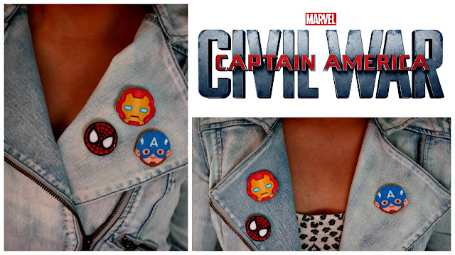 accesorios de civil war fans de Marvel