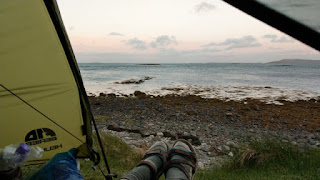 The view from the tent on Berneray