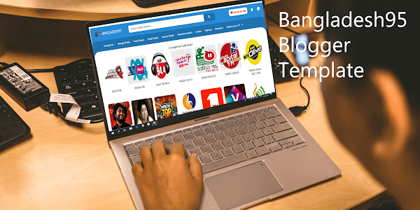 Online RadioStation Portal Blogger Template- Bangladesh95