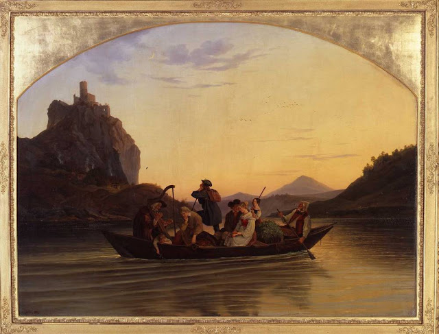 Adrian Ludwig Richter - Cruzando el Elba en Aussig - 1837