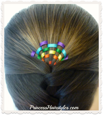 Rainbow sunrise braid tutorial, would be cute for St. Patrick's Day