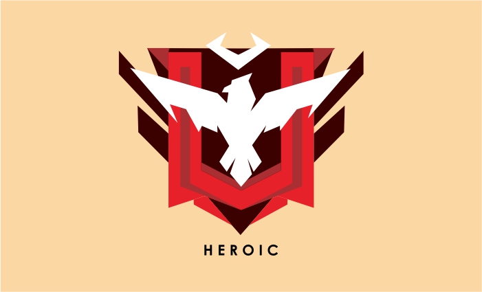 Heroic Rank Free Fire Logo Vecto