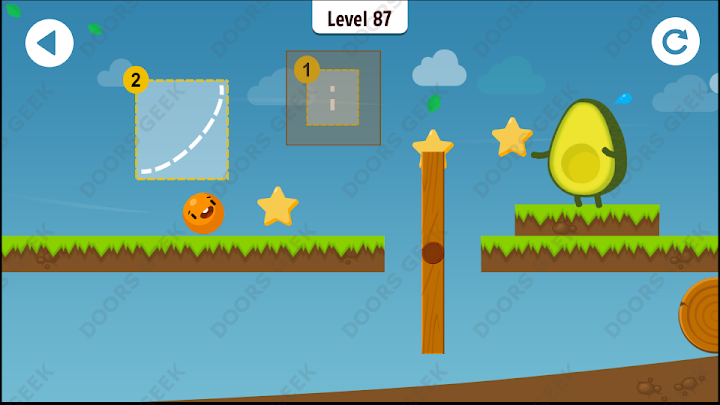 Where's My Avocado? Level 87 Solution, Cheats, Walkthrough, 3 Stars for Android, iPhone, iPad and iPod