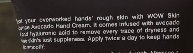 wow skin science hand cream