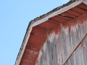 gable of weathered barn