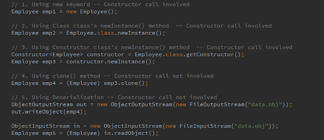 5-different-ways-of-object-creation-in-Java-with-example-and-explanation 5-different-ways-of-object-creation-in-Java-with-example-and-explanation