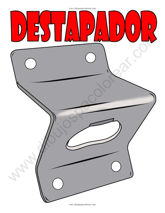 Destapador dibujo a color y para colorear.